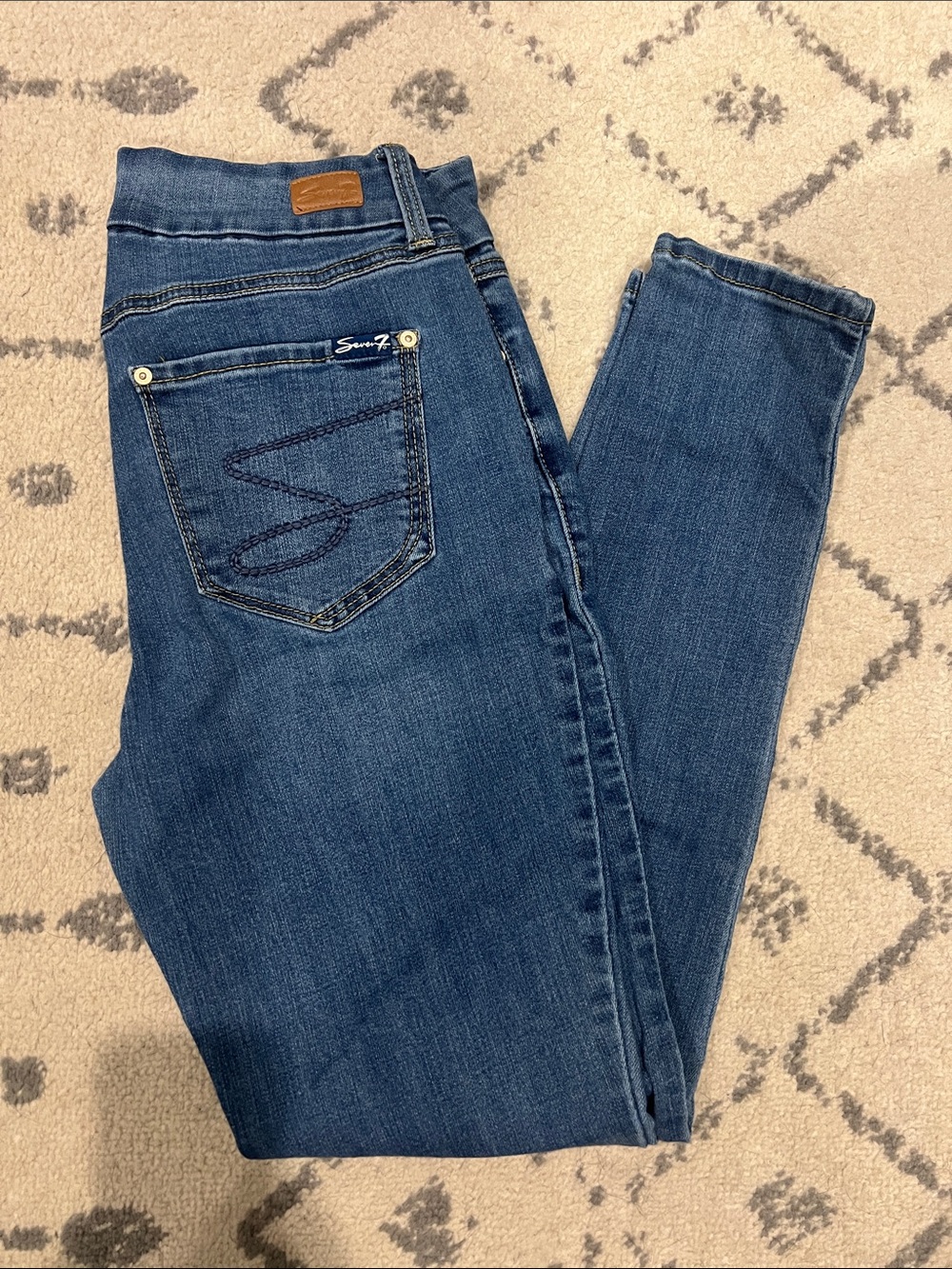 Seven7 Dark Indigo Skinny Jeans for Women